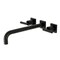 Kingston Brass KS6050CML Wall Mount Tub Faucet, Matte Black KS6050CML - alternate 1